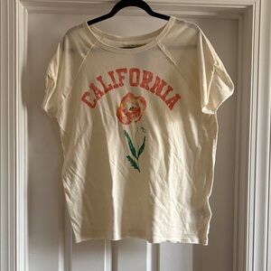 We The Free size M Cream California Graphic Tee